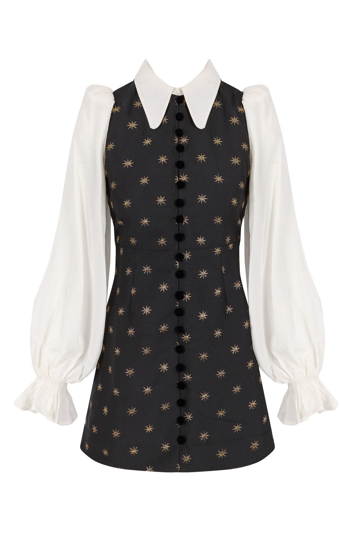 mari mini dress Sau Lee Mari Jacquard Mini In Pale Pink Multi