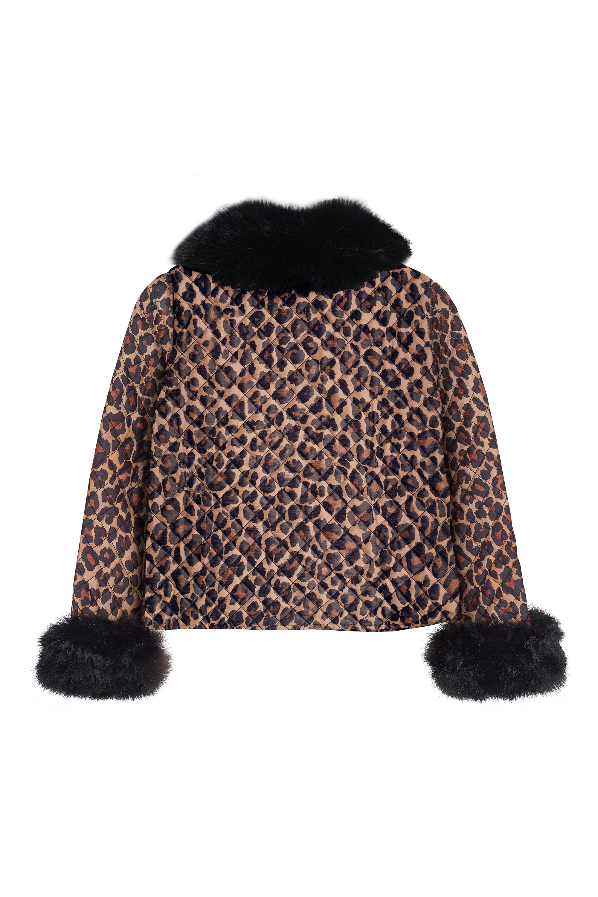ジャケット・アウター archive Wine Red Leopard Faux FurJacket Violet mini – Queens of Archive