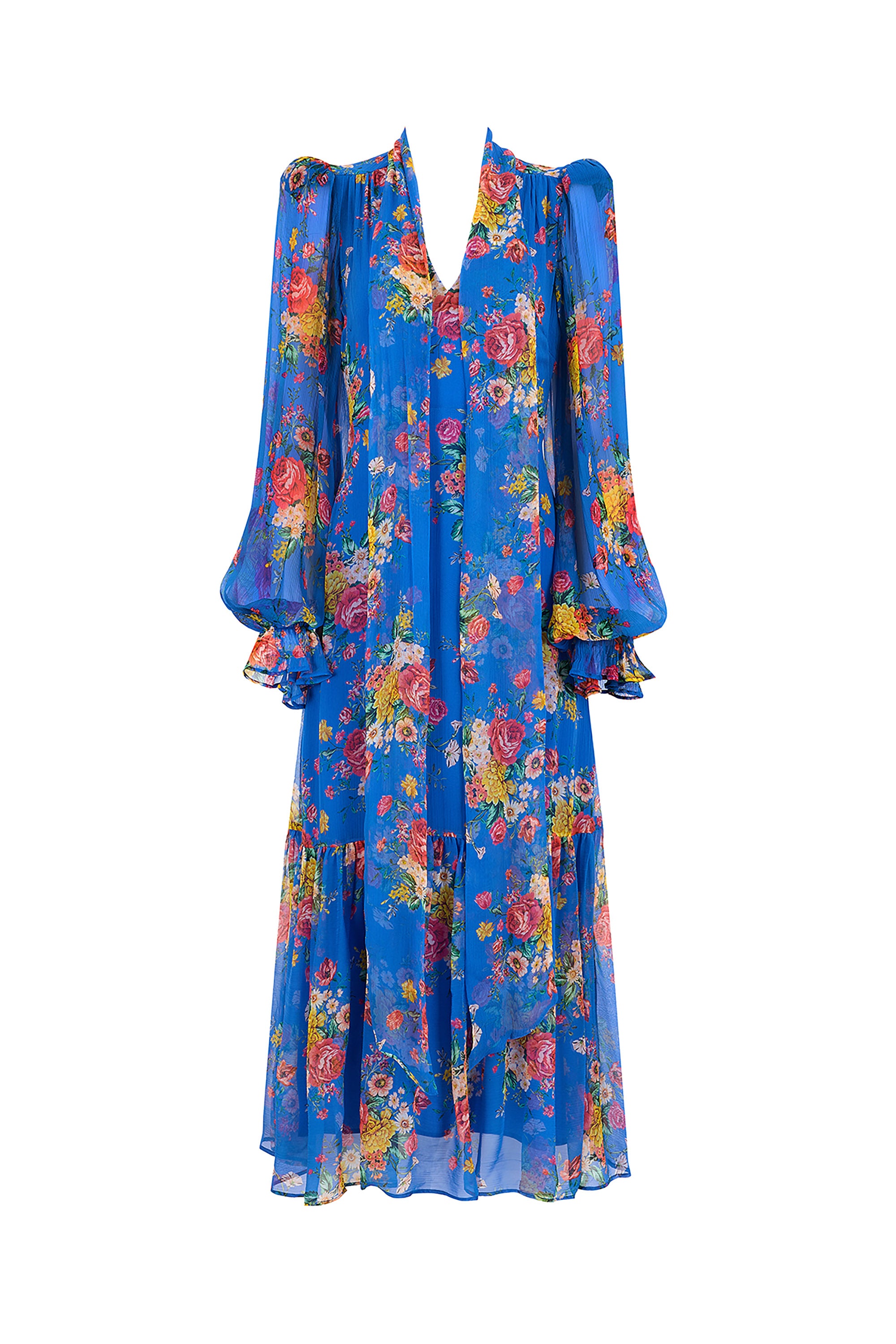 Marnie Blue Floral Maxi Dress – Queens of Archive