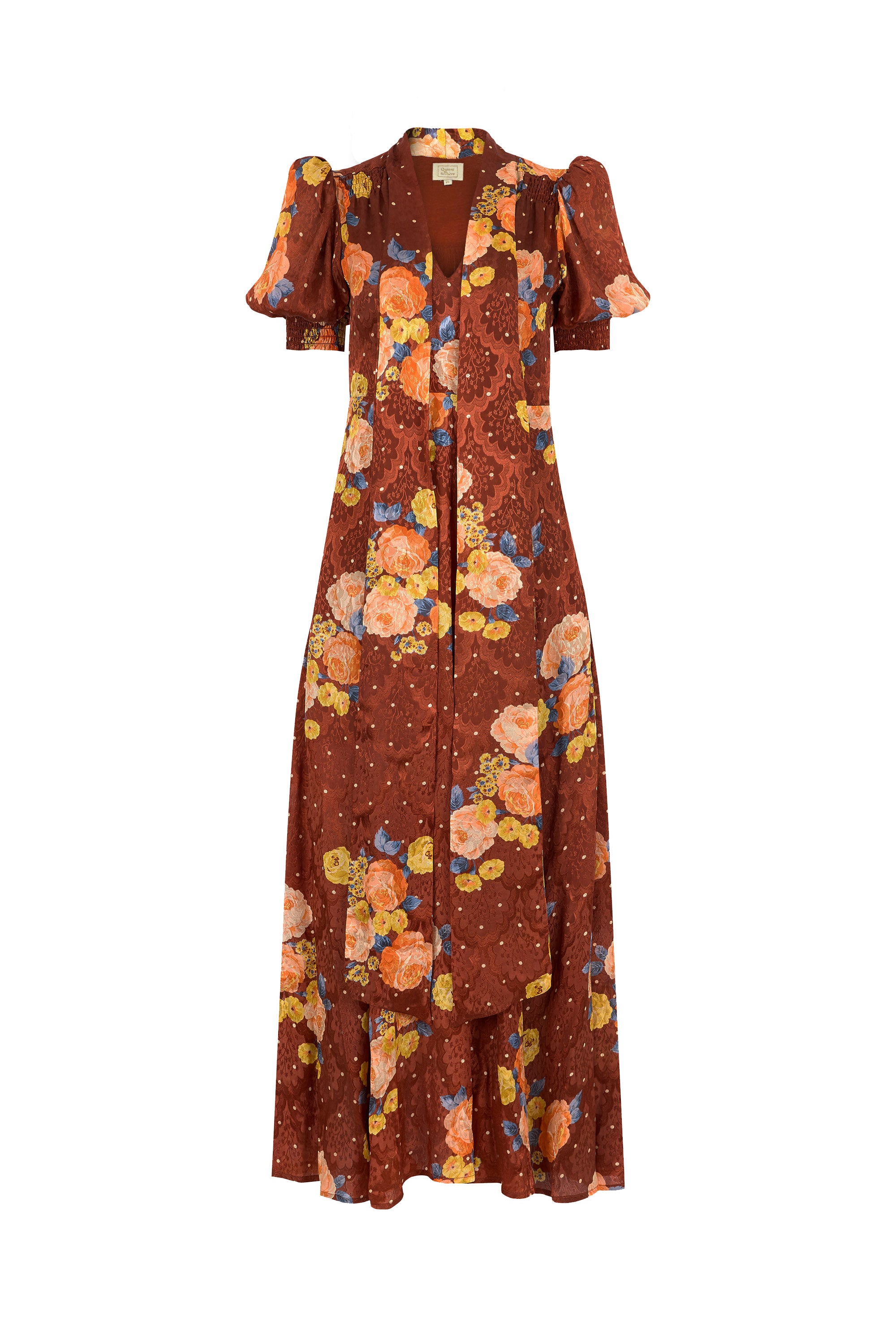 Lily Brown floral print maxi dress – Queens of Archive