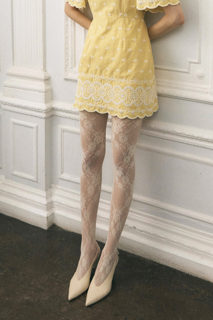 Heist 'The Floral Lace' Tights