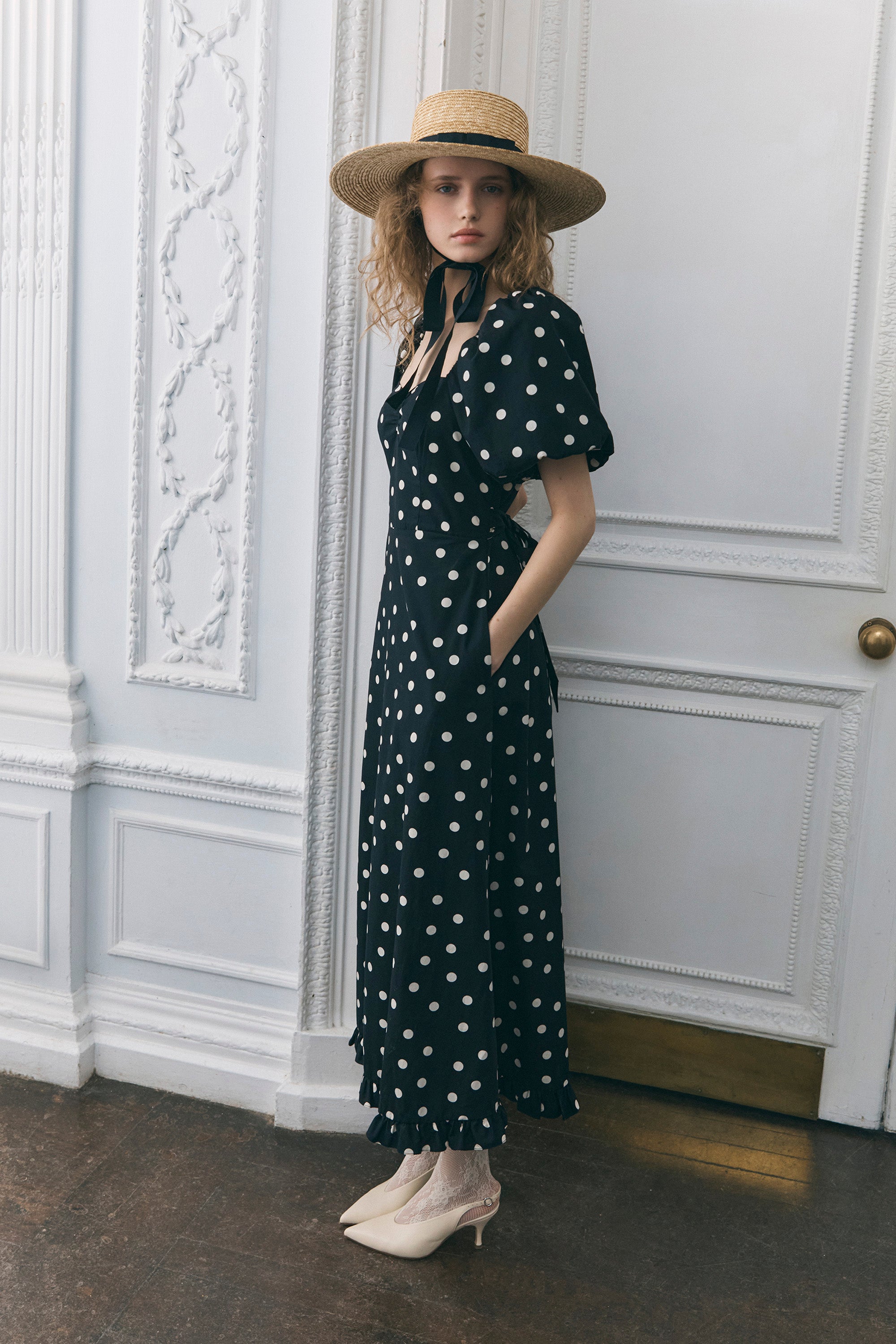 Atlanta Black polka maxi dress – Queens of Archive