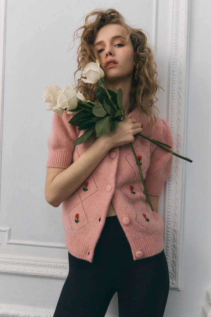 QOA Johanna pink knit
