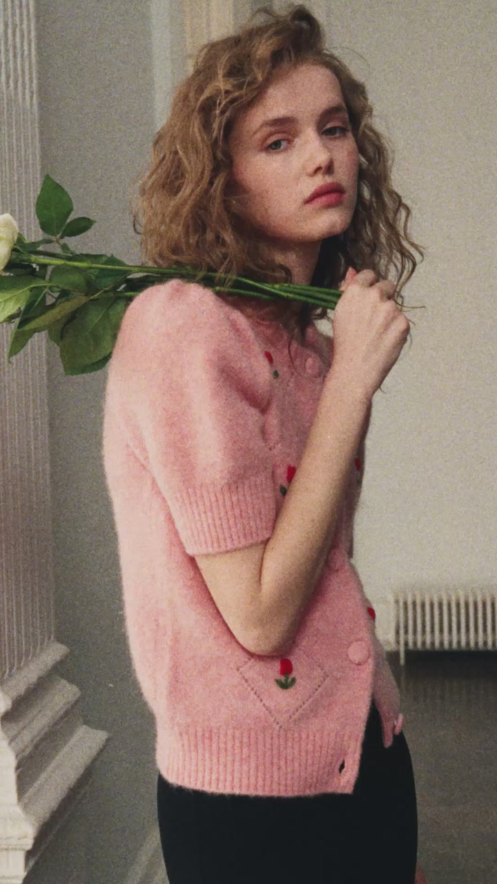 QOA Johanna pink knit