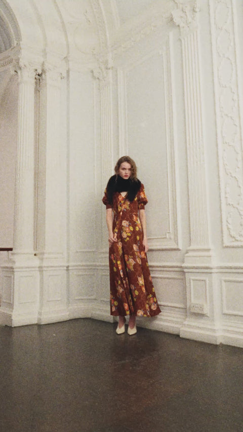 lily brown dress Lily Brown floral print maxi dress – Queens of Archive